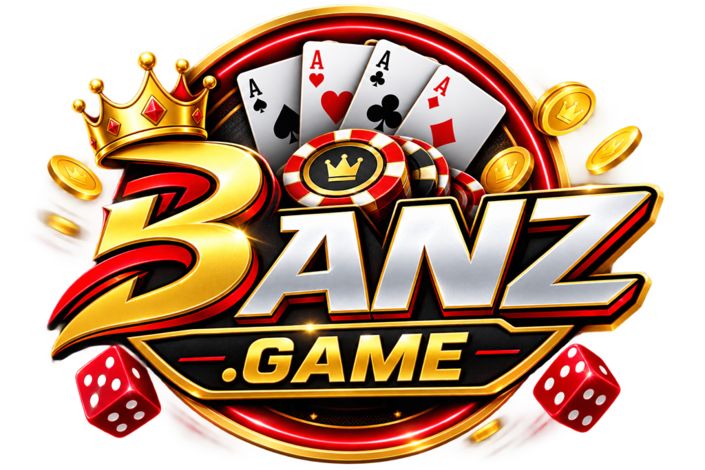 BANZ.GAME casino gaming logo with red and gold design